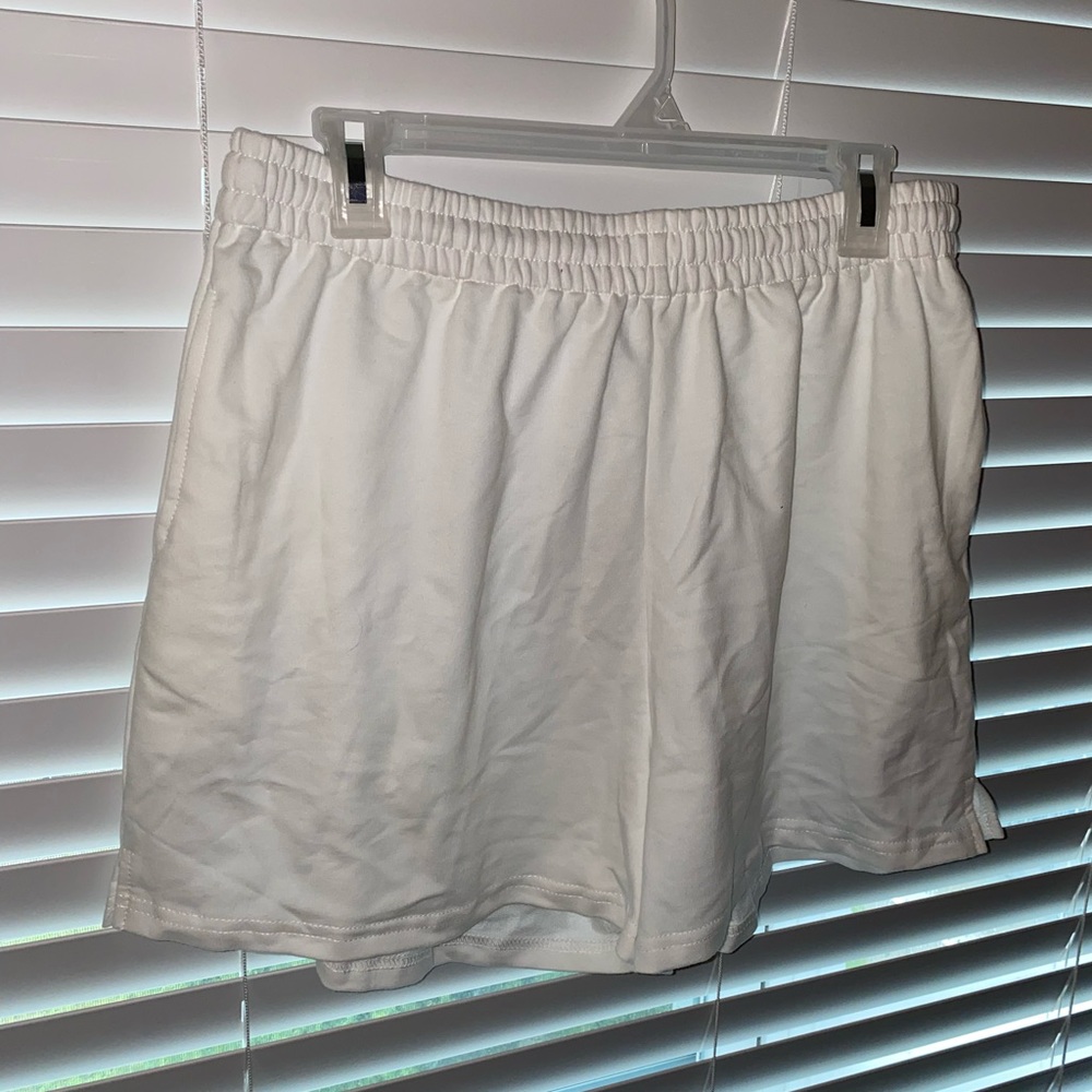 White Sweat Shorts XL